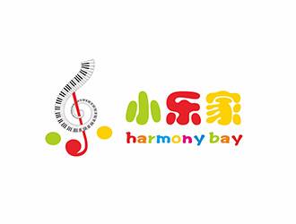 小樂(lè)家（中文名），harmony bay （英文名）logo設(shè)計(jì)